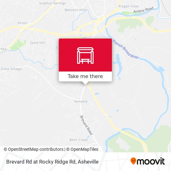 Brevard Rd at Rocky Ridge Rd map