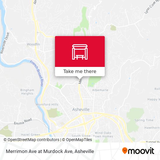 Merrimon Ave at Murdock Ave map