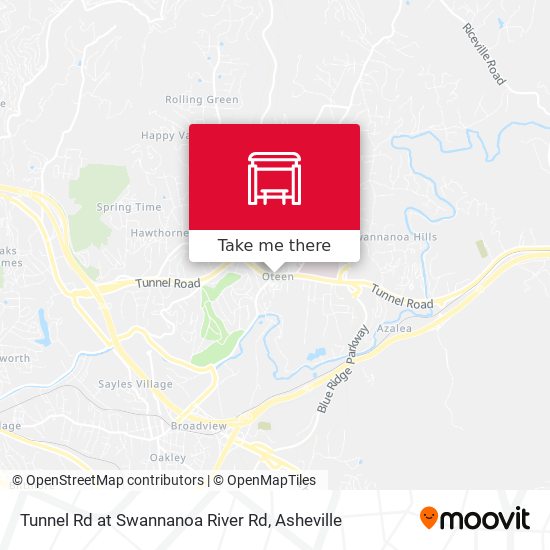 Tunnel Rd at Swannanoa River Rd map