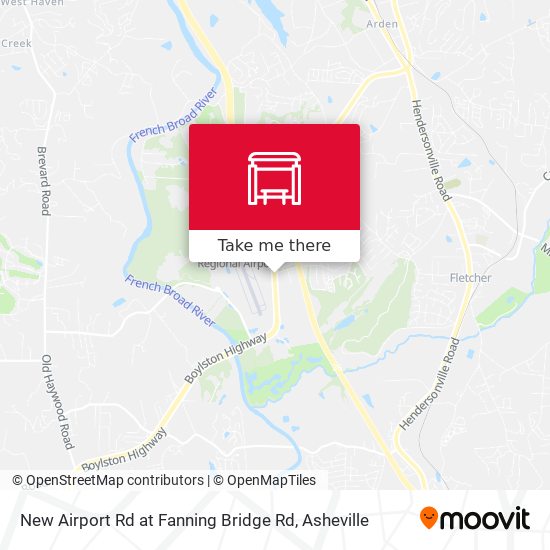 New Airport Rd at Fanning Bridge Rd map