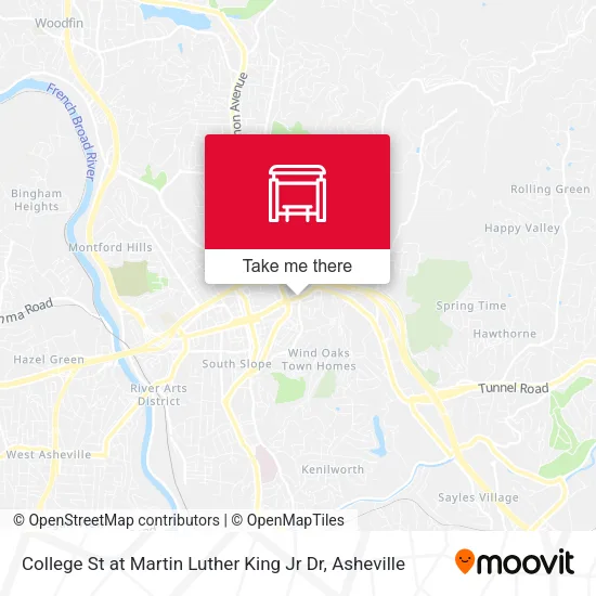 Mapa de College St at Martin Luther King Jr Dr