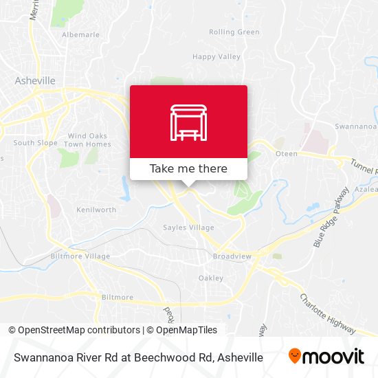 Swannanoa River Rd at Beechwood Rd map