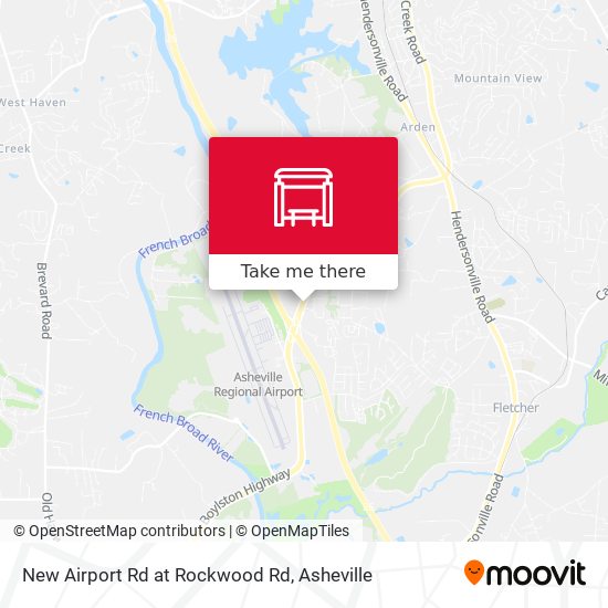 New Airport Rd at Rockwood Rd map