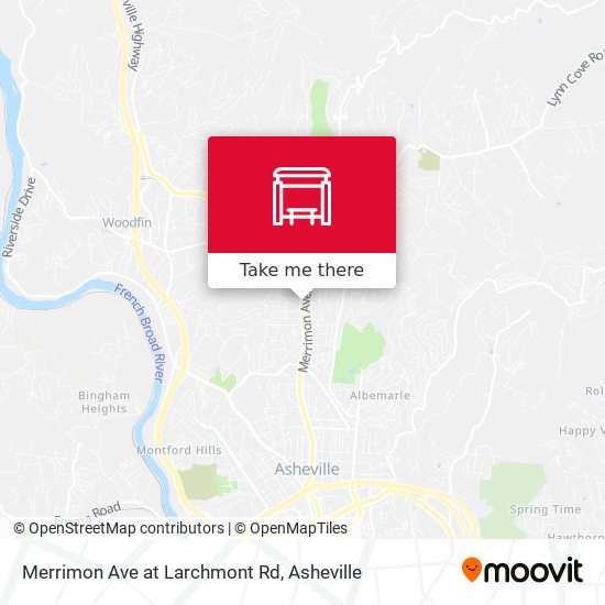 Merrimon Ave at Larchmont Rd map