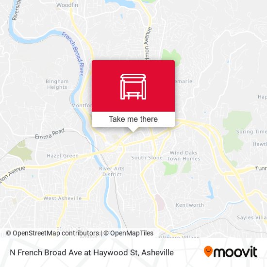 N French Broad Ave at Haywood St map