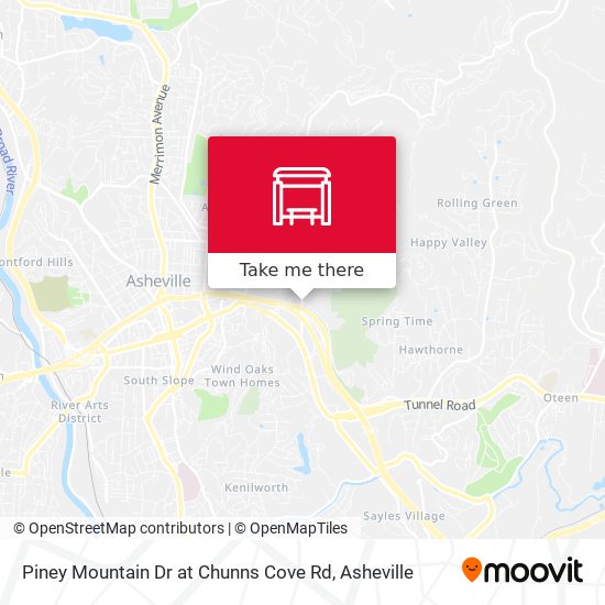 Piney Mountain Dr at Chunns Cove Rd map