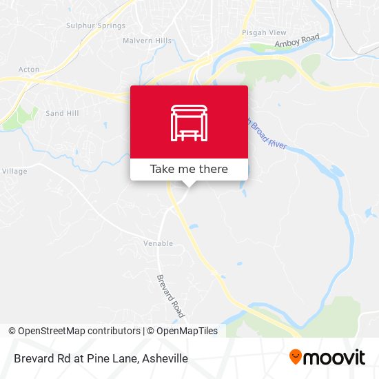 Brevard Rd at Pine Lane map