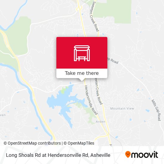 Mapa de Long Shoals Rd at Hendersonville Rd