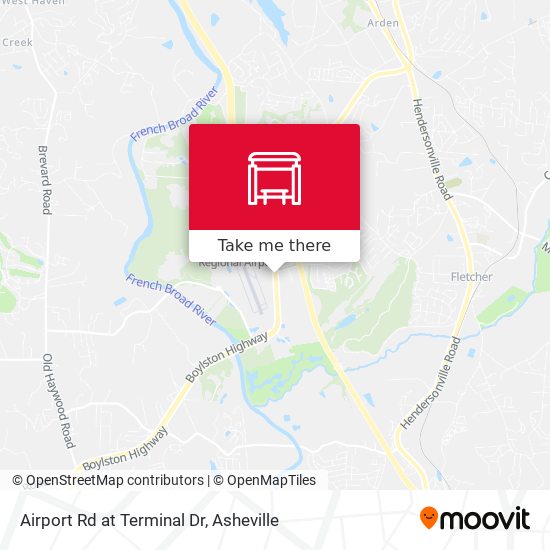 Airport Rd at Terminal Dr map