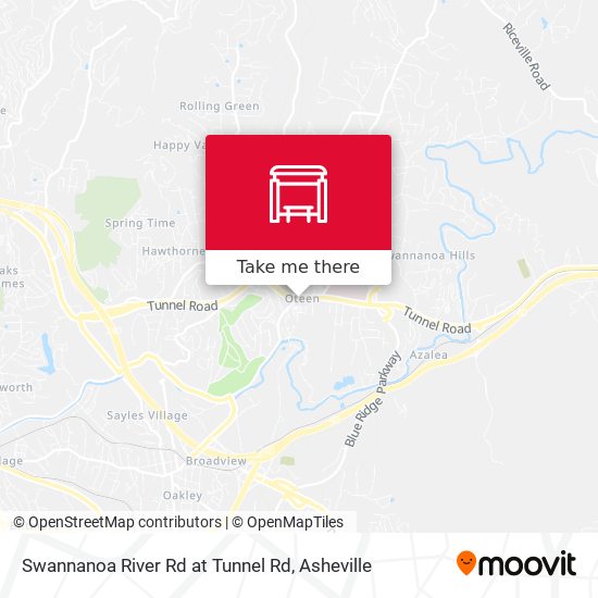 Swannanoa River Rd at Tunnel Rd map