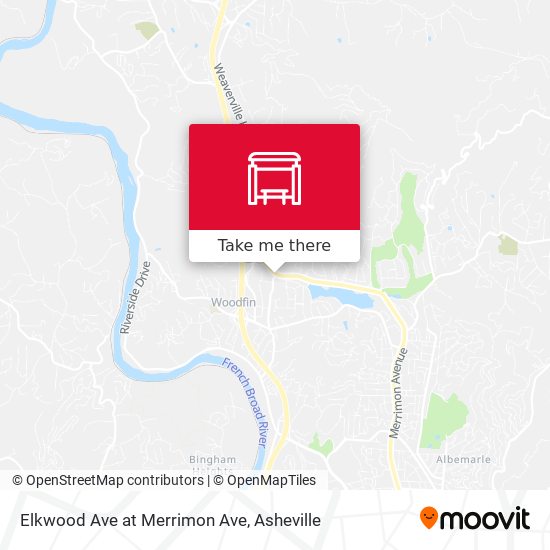 Elkwood Ave at Merrimon Ave map