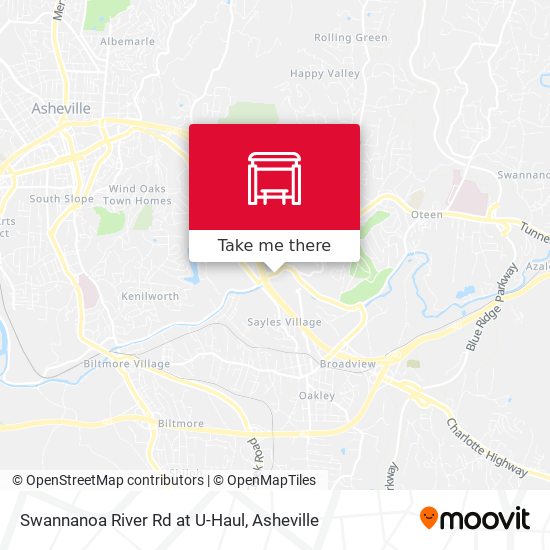 Swannanoa River Rd at U-Haul map