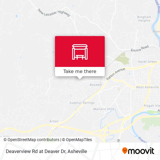 Deaverview Rd at Deaver Dr map