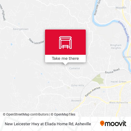 Mapa de New Leicester Hwy at Eliada Home Rd