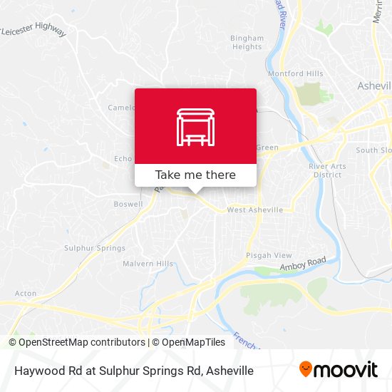 Haywood Rd at Sulphur Springs Rd map