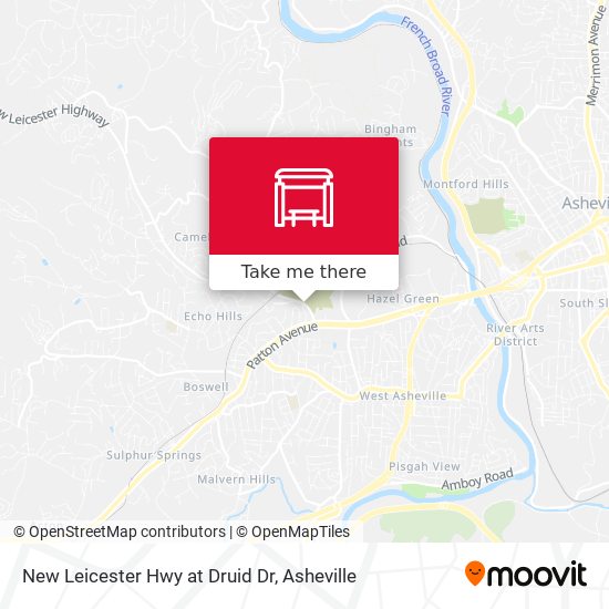 Mapa de New Leicester Hwy at Druid Dr