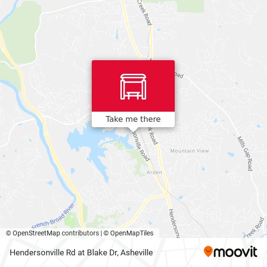Hendersonville Rd at Blake Dr map