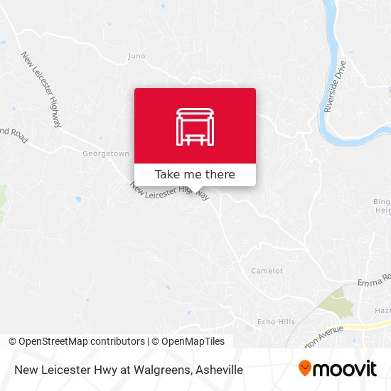 New Leicester Hwy at Walgreens map