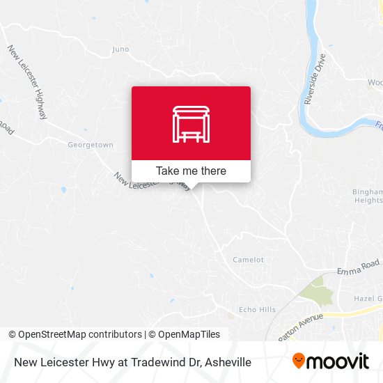 New Leicester Hwy at Tradewind Dr map