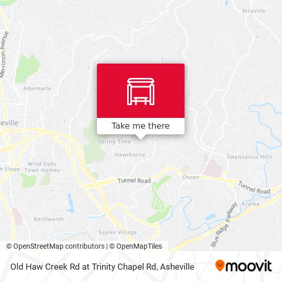 Old Haw Creek Rd at Trinity Chapel Rd map