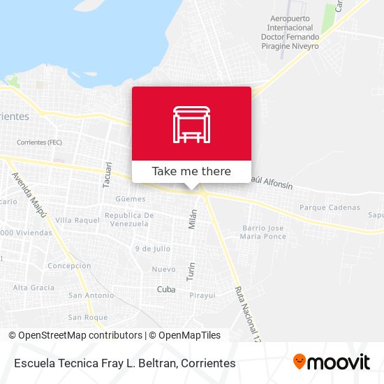 Mapa de Escuela Tecnica Fray L. Beltran