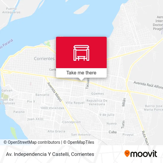 Av. Independencia Y Castelli map