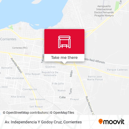 Av. Independencia Y Godoy Cruz map