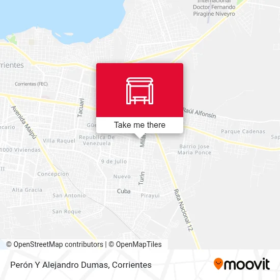 Perón Y Alejandro Dumas map