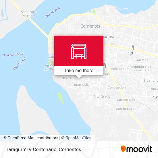 Taragui Y IV Centenario map