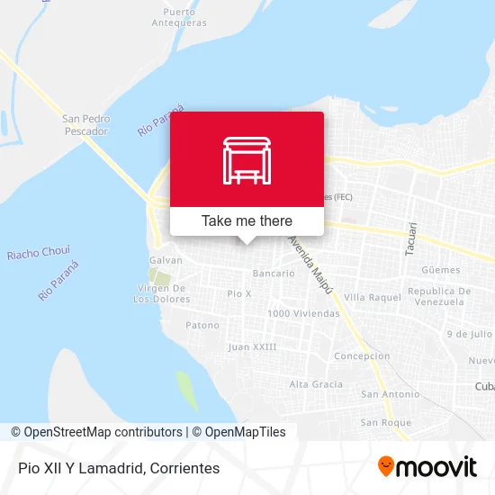 Pio XII Y Lamadrid map