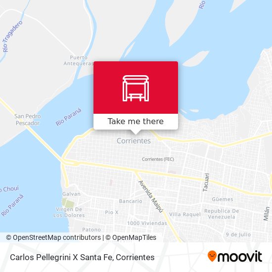 Carlos Pellegrini X Santa Fe map