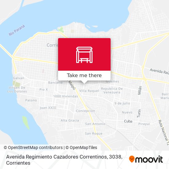 Avenida Regimiento Cazadores Correntinos, 3038 map