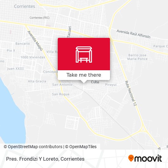 Pres. Frondizi Y Loreto map