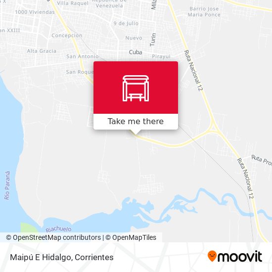 Maipú E Hidalgo map
