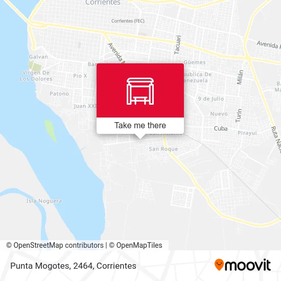 Punta Mogotes, 2464 map