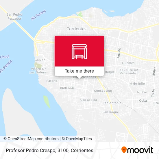 Profesor Pedro Crespo, 3100 map