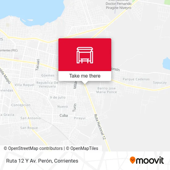 Ruta 12 Y Av. Perón map