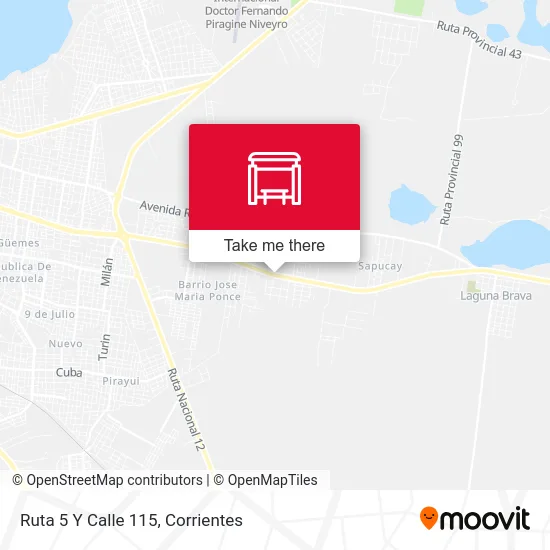 Ruta 5 Y Calle 115 map