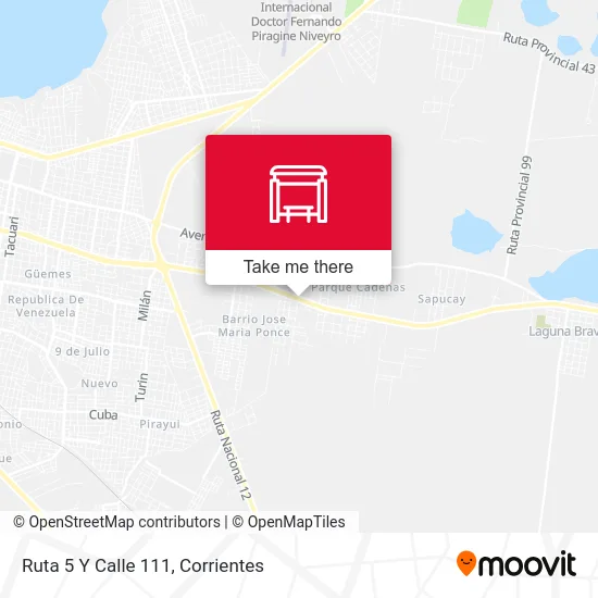 Ruta 5 Y Calle 111 map