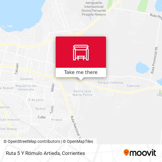 Ruta 5 Y Rómulo Artieda map