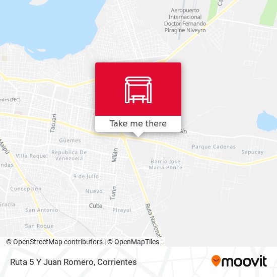 Ruta 5 Y Juan Romero map