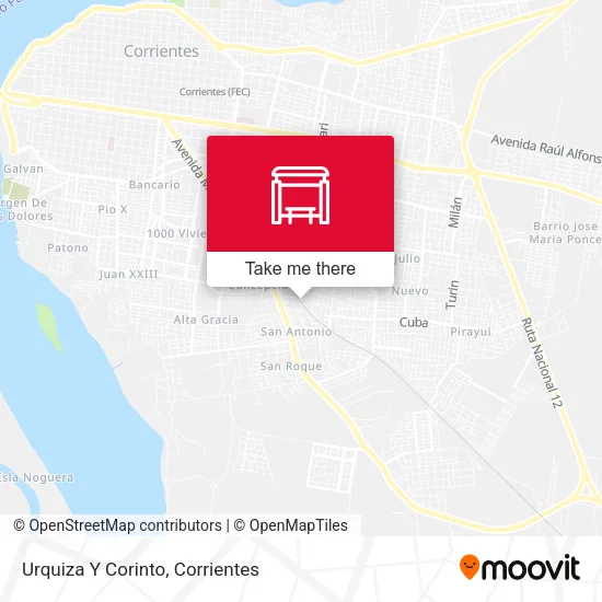 Urquiza Y Corinto map