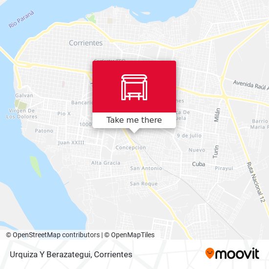 Urquiza Y Berazategui map