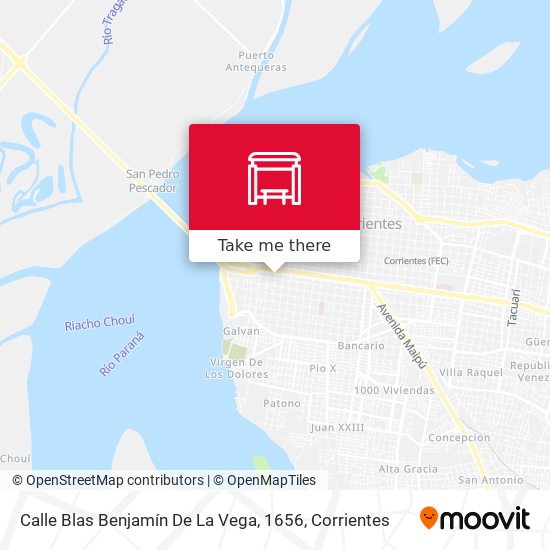 Calle Blas Benjamín De La Vega, 1656 map