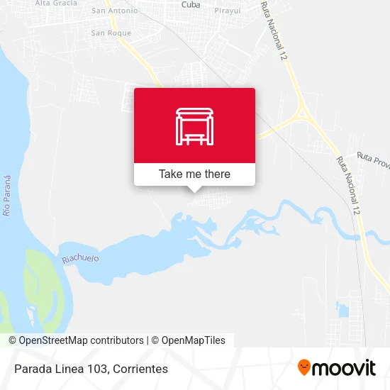 Parada Linea 103 map