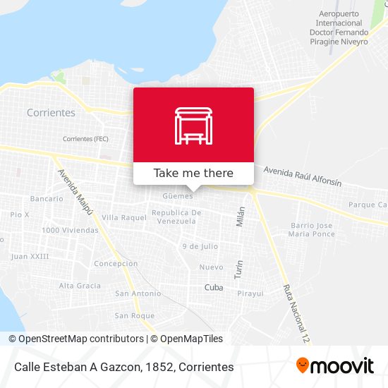 Mapa de Calle Esteban A Gazcon, 1852