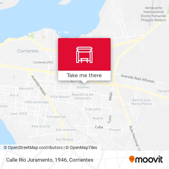 Mapa de Calle Río Juramento, 1946