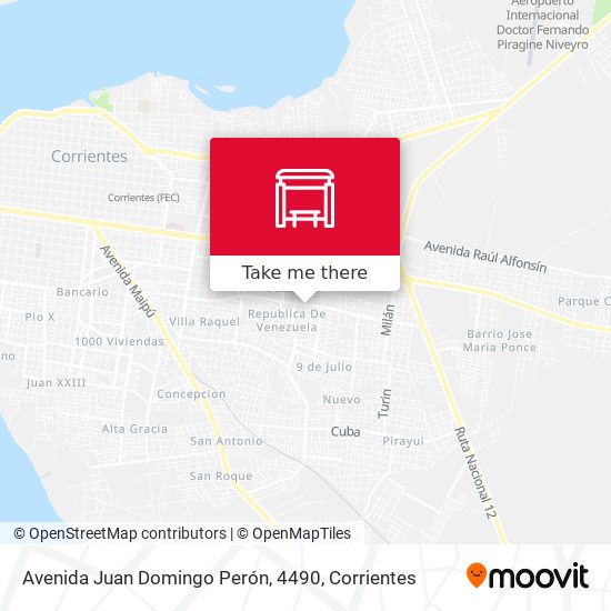 Mapa de Avenida Juan Domingo Perón, 4490