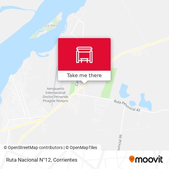 Ruta Nacional N°12 map