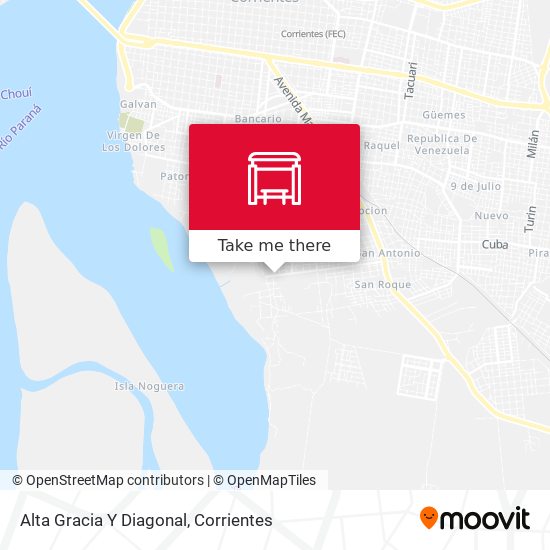 Alta Gracia Y Diagonal map